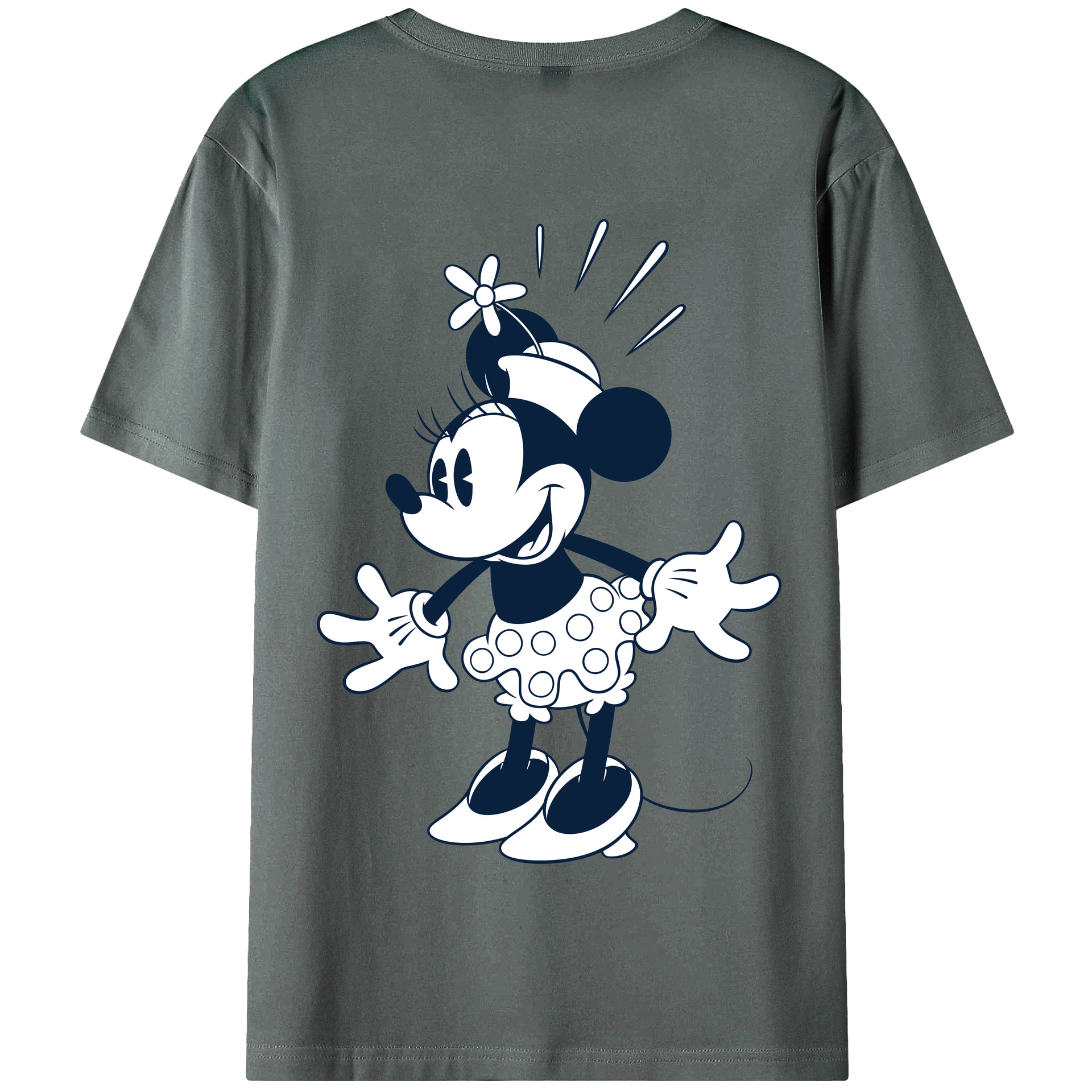 （画像用） ミッキーマウス Mickey Mouse 綿100％半袖Tシャツ（背面プリント）
